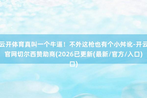 云开体育真叫一个牛逼！不外这枪也有个小舛讹-开云官网切尔西赞助商(2026已更新(最新/官方/入口)