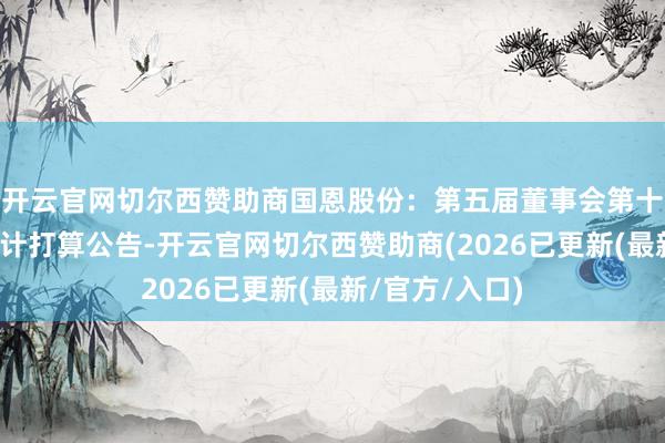 开云官网切尔西赞助商国恩股份：第五届董事会第十二次会议有预计打算公告-开云官网切尔西赞助商(2026