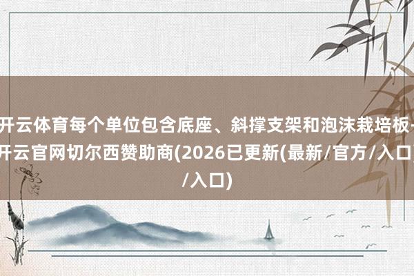 开云体育每个单位包含底座、斜撑支架和泡沫栽培板-开云官网切尔西赞助商(2026已更新(最新/官方/入